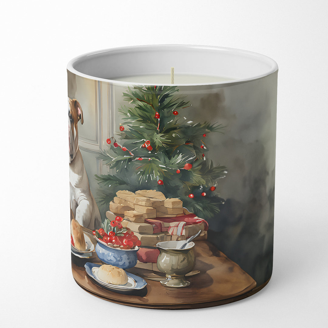 English Bulldog Christmas Cookies Decorative Soy Candle Image 5