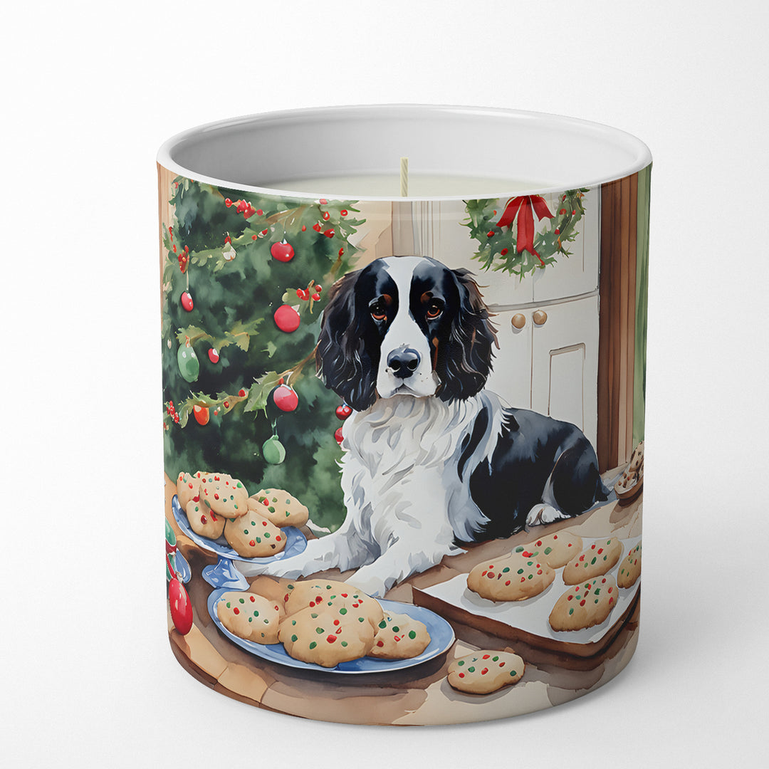 English Springer Spaniel Christmas Cookies Decorative Soy Candle Image 1