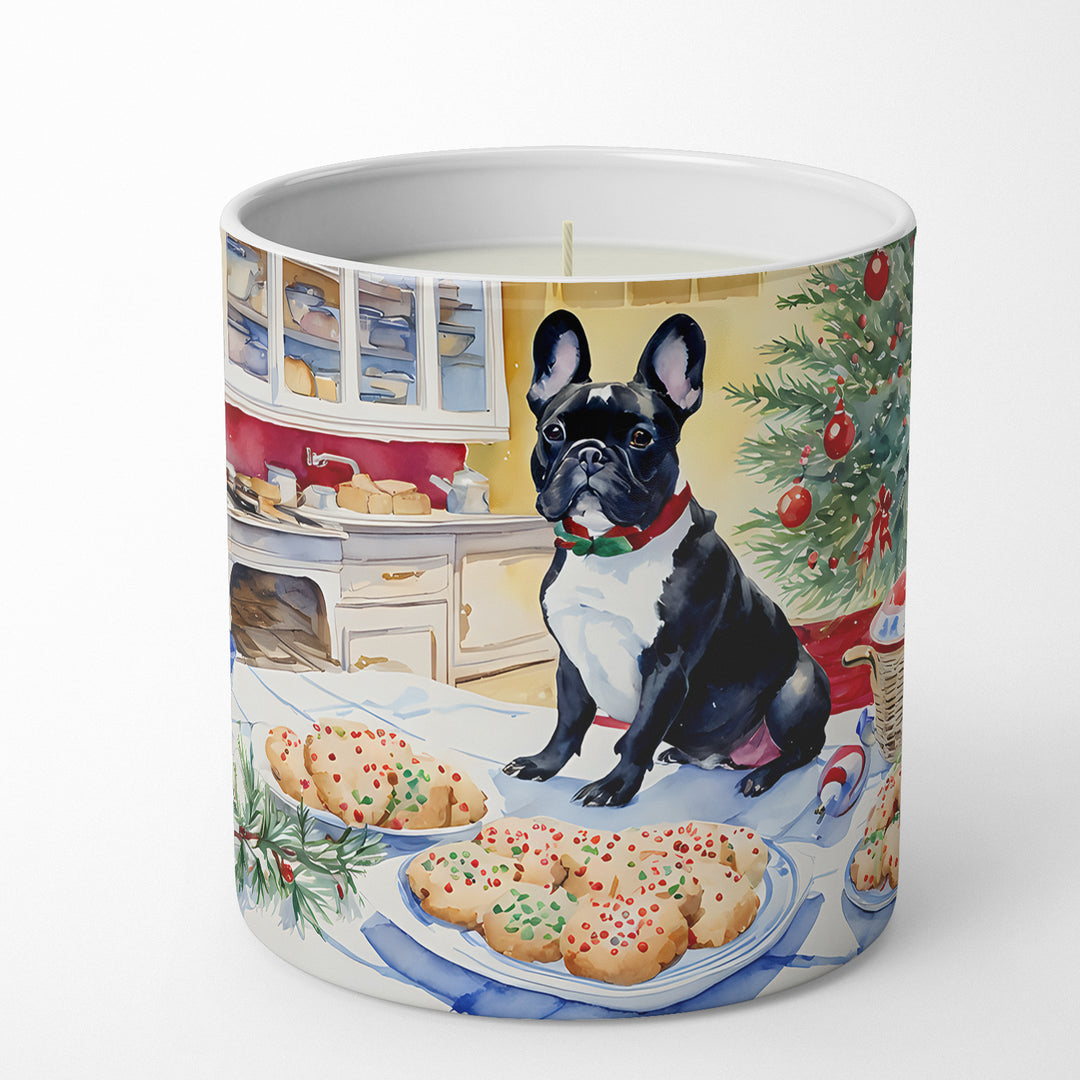 French Bulldog Christmas Cookies Decorative Soy Candle Image 1