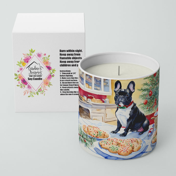 French Bulldog Christmas Cookies Decorative Soy Candle Image 2