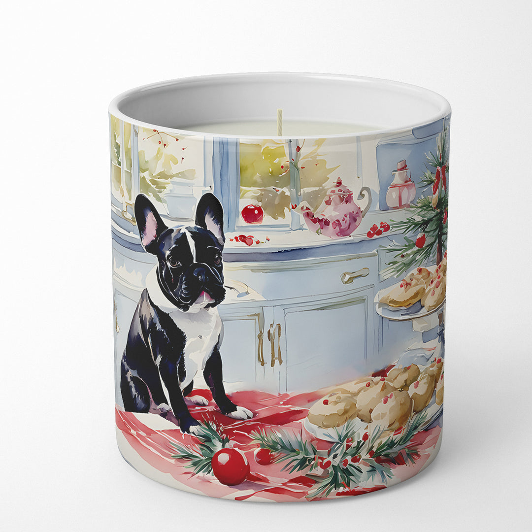 French Bulldog Christmas Cookies Decorative Soy Candle Image 1