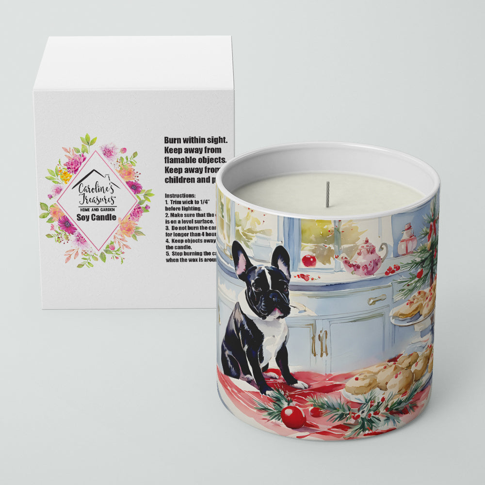 French Bulldog Christmas Cookies Decorative Soy Candle Image 2