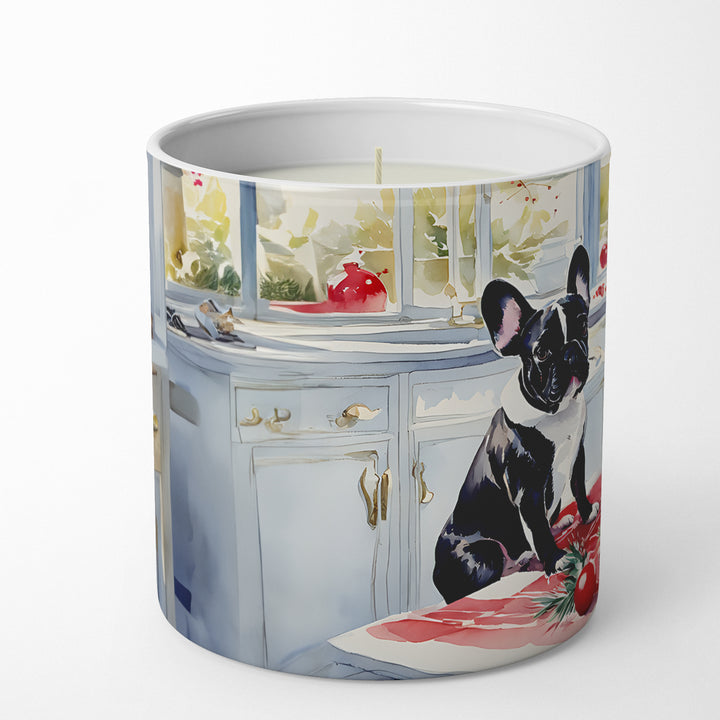 French Bulldog Christmas Cookies Decorative Soy Candle Image 3