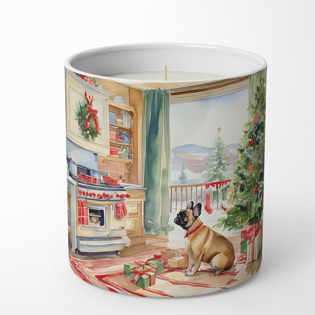 French Bulldog Christmas Cookies Decorative Soy Candle Image 1