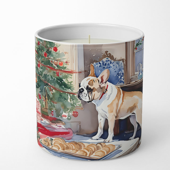 French Bulldog Christmas Cookies Decorative Soy Candle Image 1