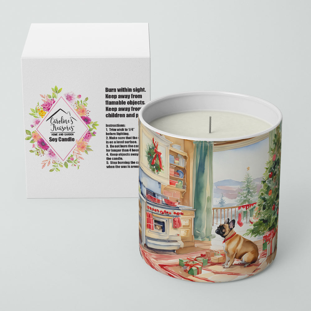 French Bulldog Christmas Cookies Decorative Soy Candle Image 2