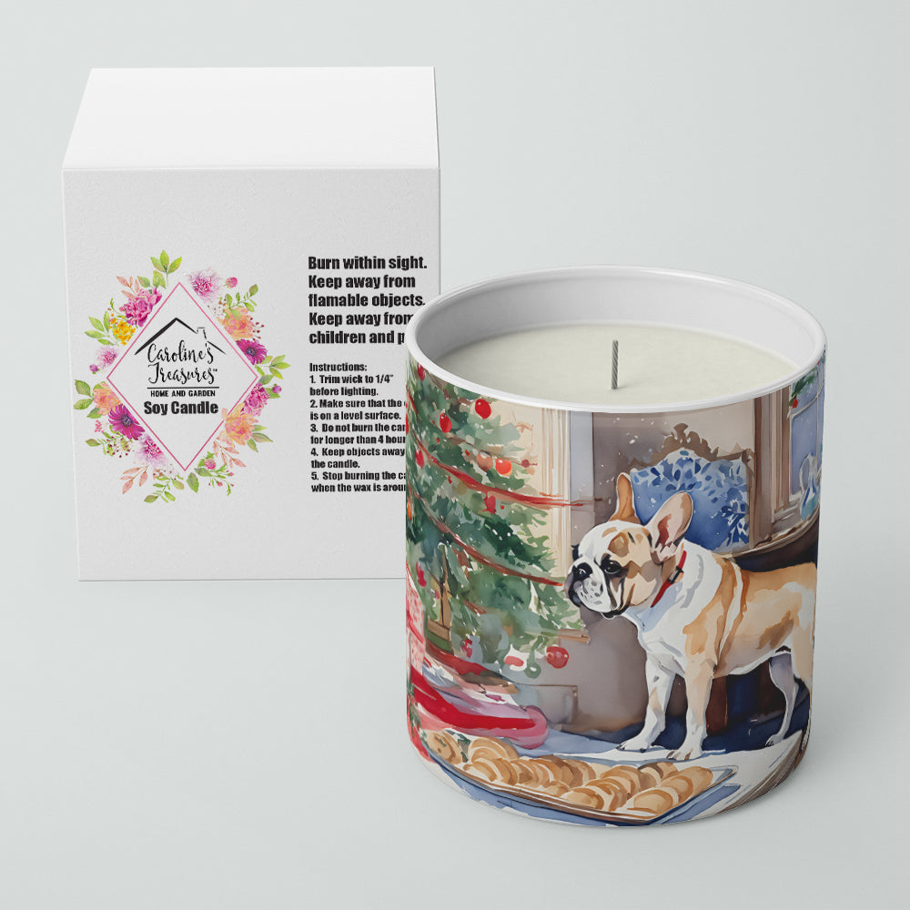 French Bulldog Christmas Cookies Decorative Soy Candle Image 2