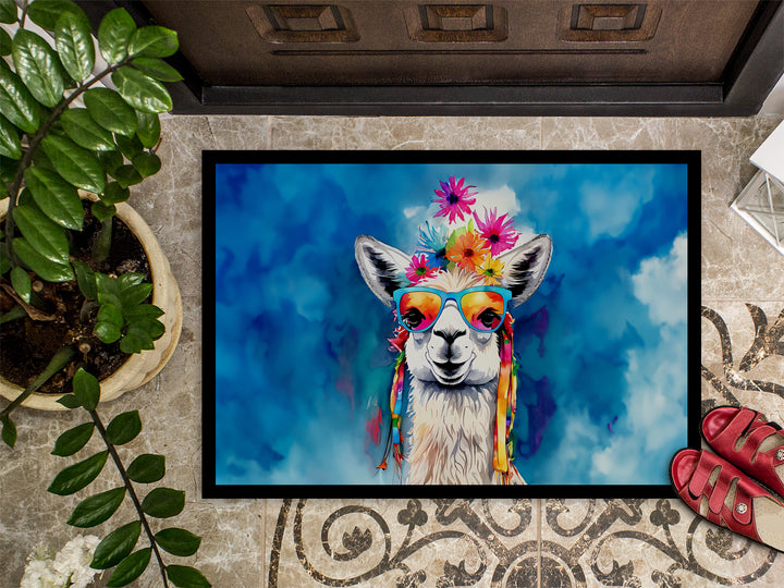 Hippie Animal Llama Doormat Image 3
