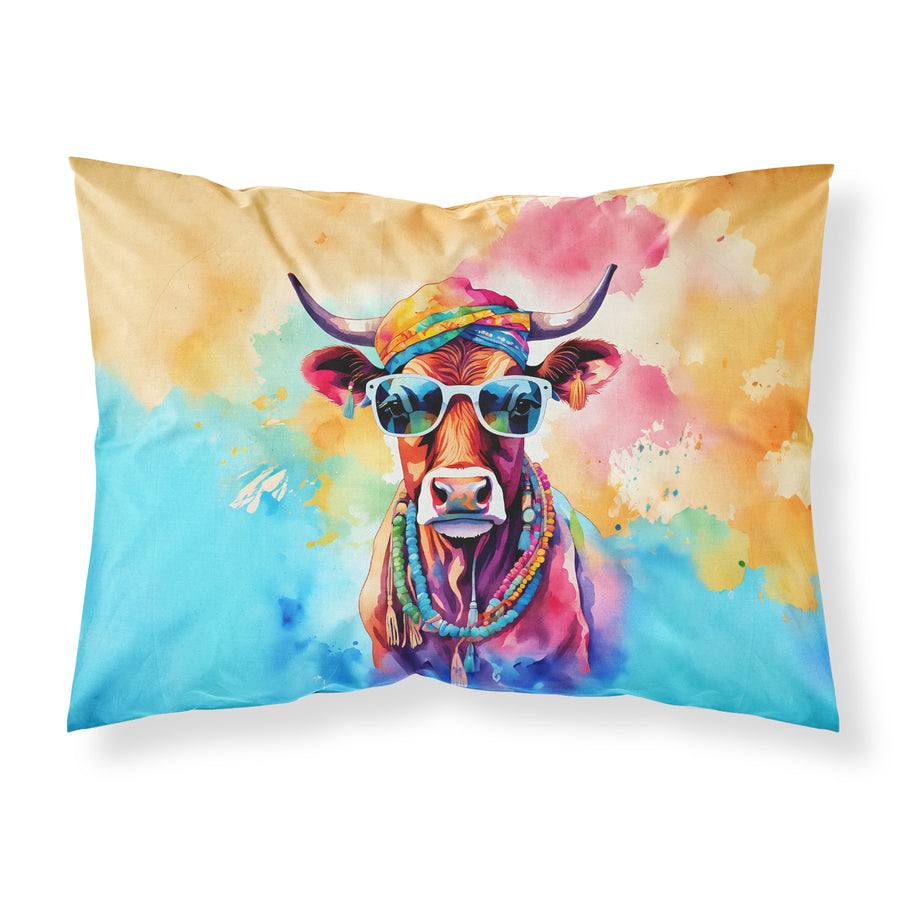 Hippie Animal Cow Standard Pillowcase Image 1