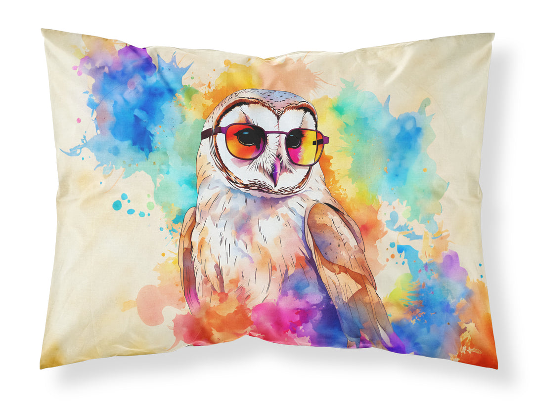 Hippie Animal Barn Owl Standard Pillowcase Image 1