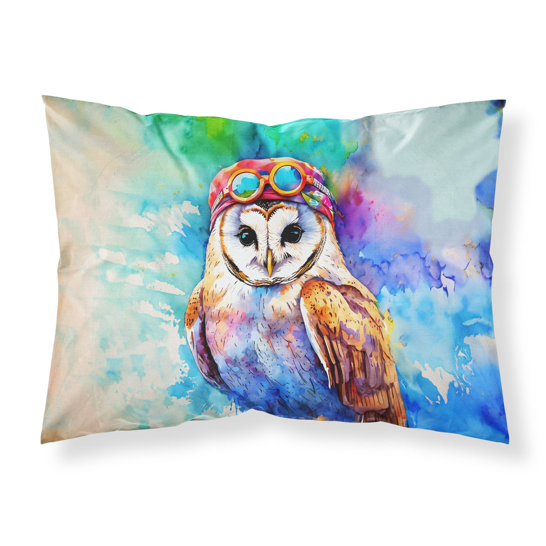 Hippie Animal Barn Owl Standard Pillowcase Image 1