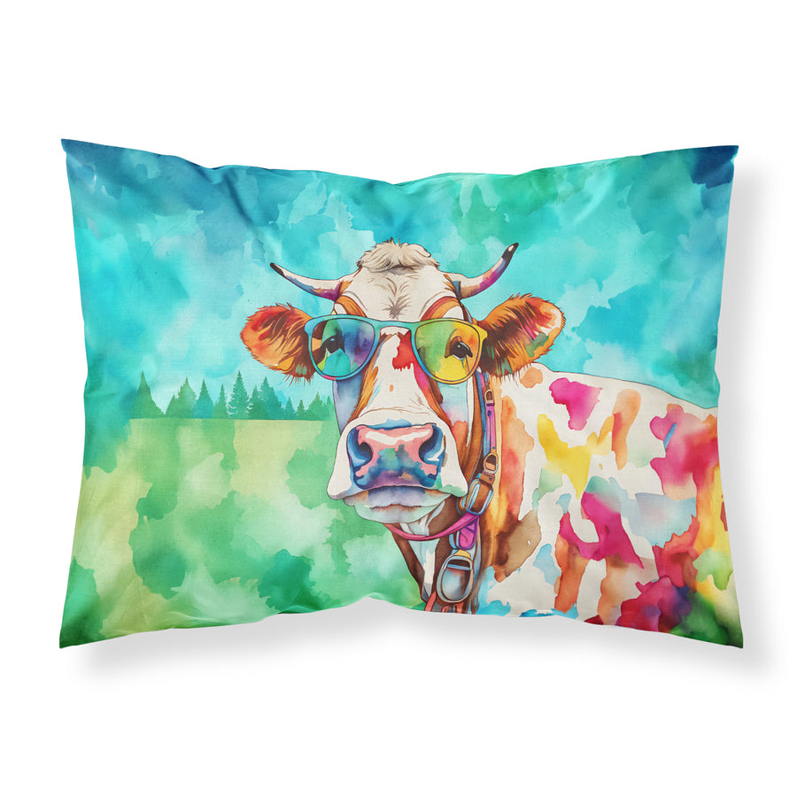 Hippie Animal Cow Standard Pillowcase Image 1