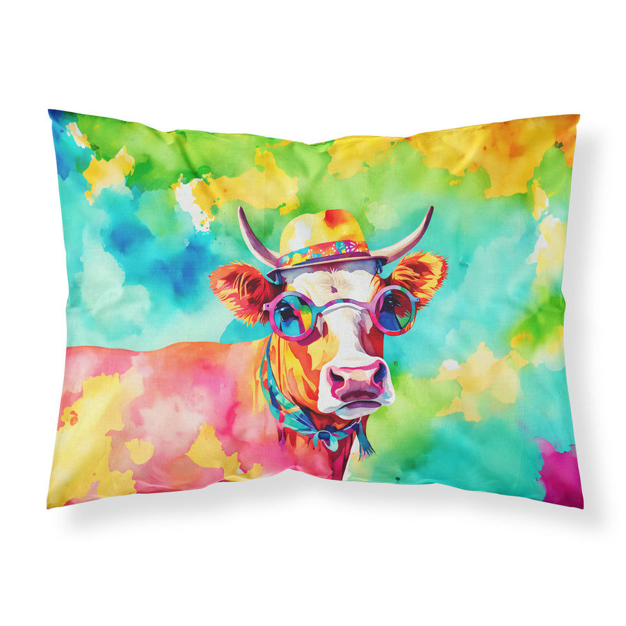 Hippie Animal Malvi Cow Standard Pillowcase Image 1