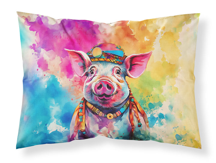 Hippie Animal Pig Standard Pillowcase Image 1