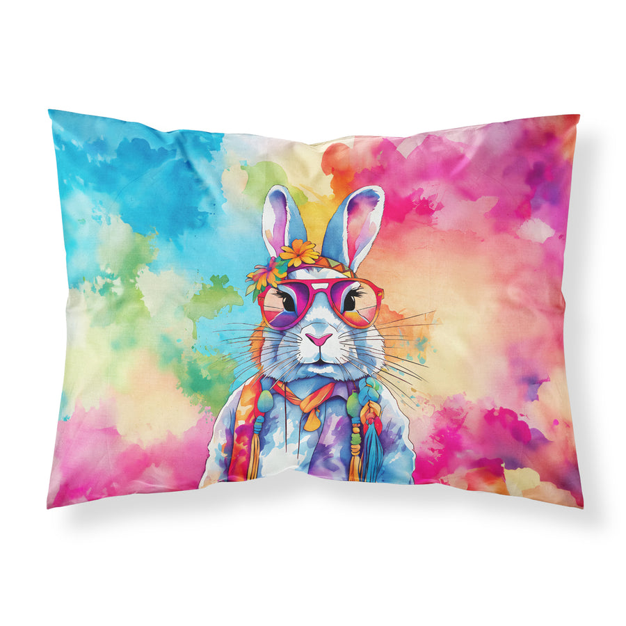 Hippie Animal Rabbit Standard Pillowcase Image 1