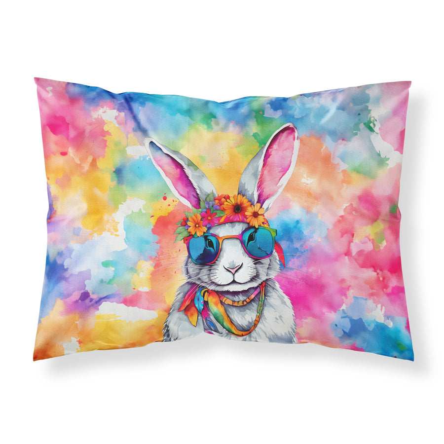 Hippie Animal Rabbit Standard Pillowcase Image 1