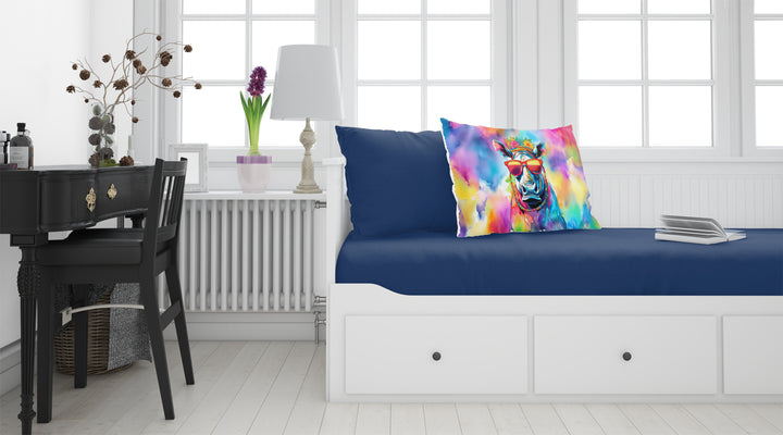 Hippie Animal Rhinoceros Standard Pillowcase Image 2