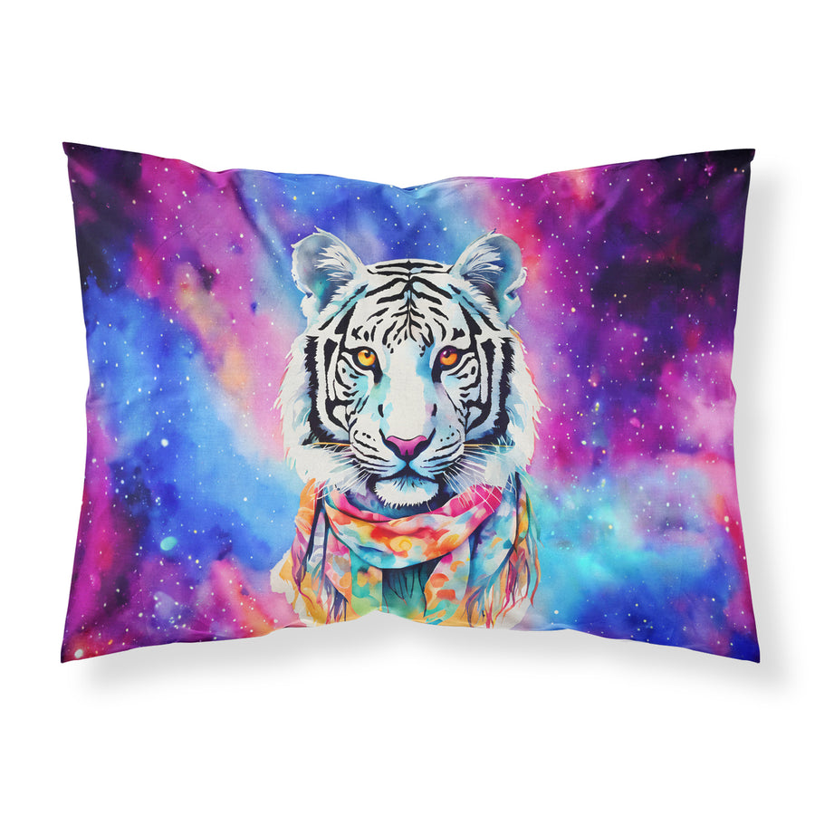 Hippie Animal White Tiger Standard Pillowcase Image 1