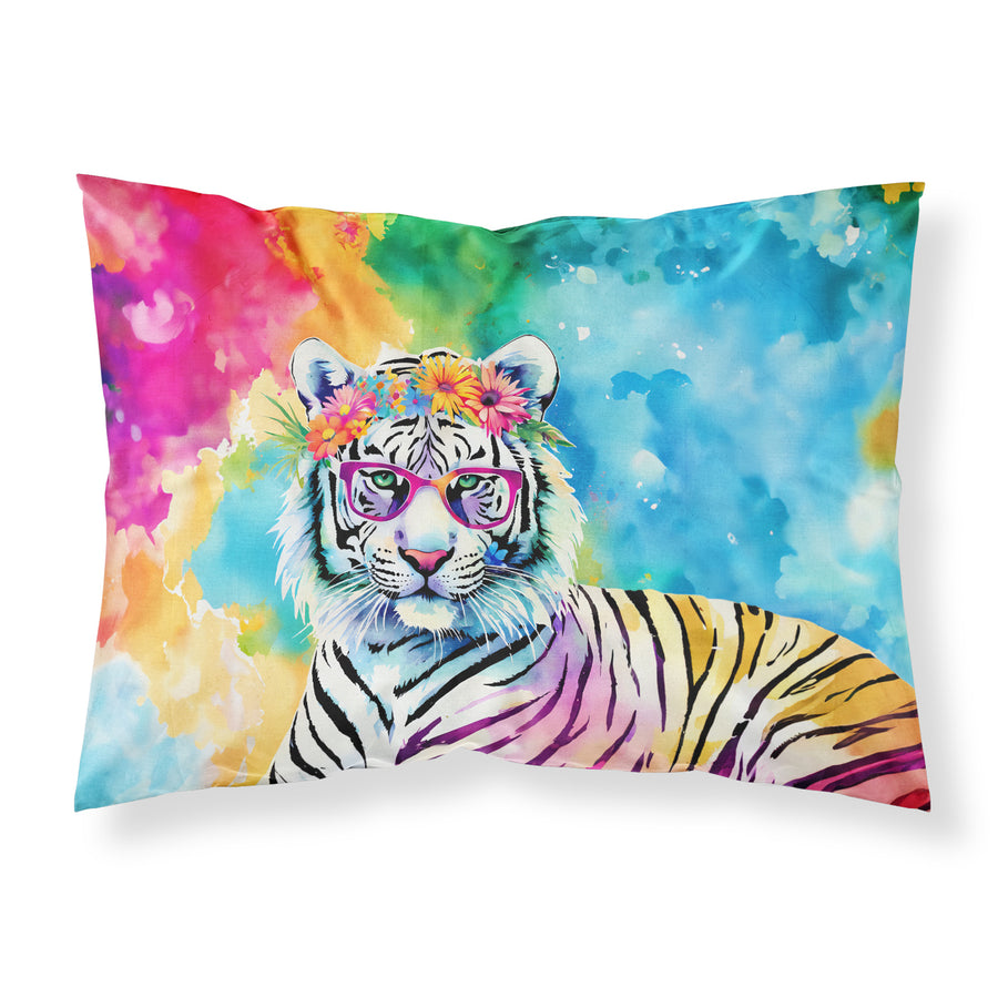 Hippie Animal White Tiger Standard Pillowcase Image 1