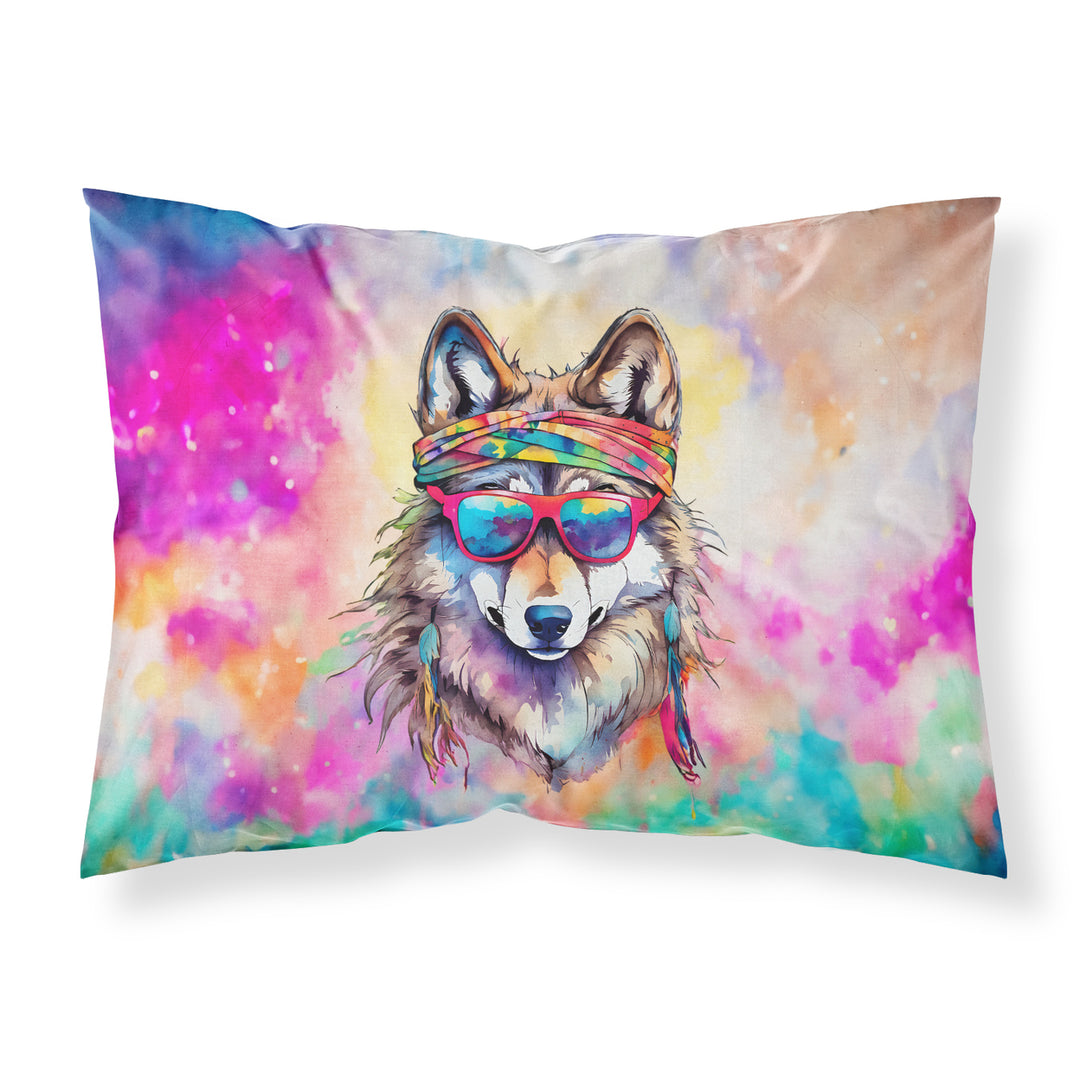 Hippie Animal Wolf Standard Pillowcase Image 1