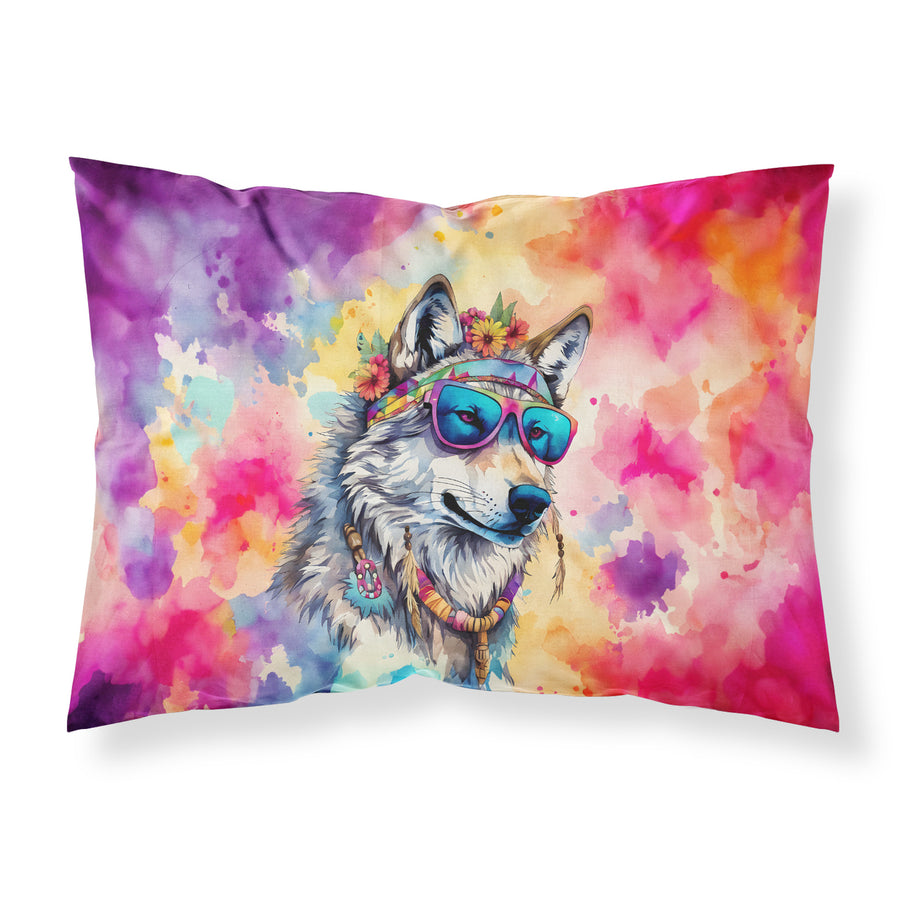 Hippie Animal Wolf Standard Pillowcase Image 1