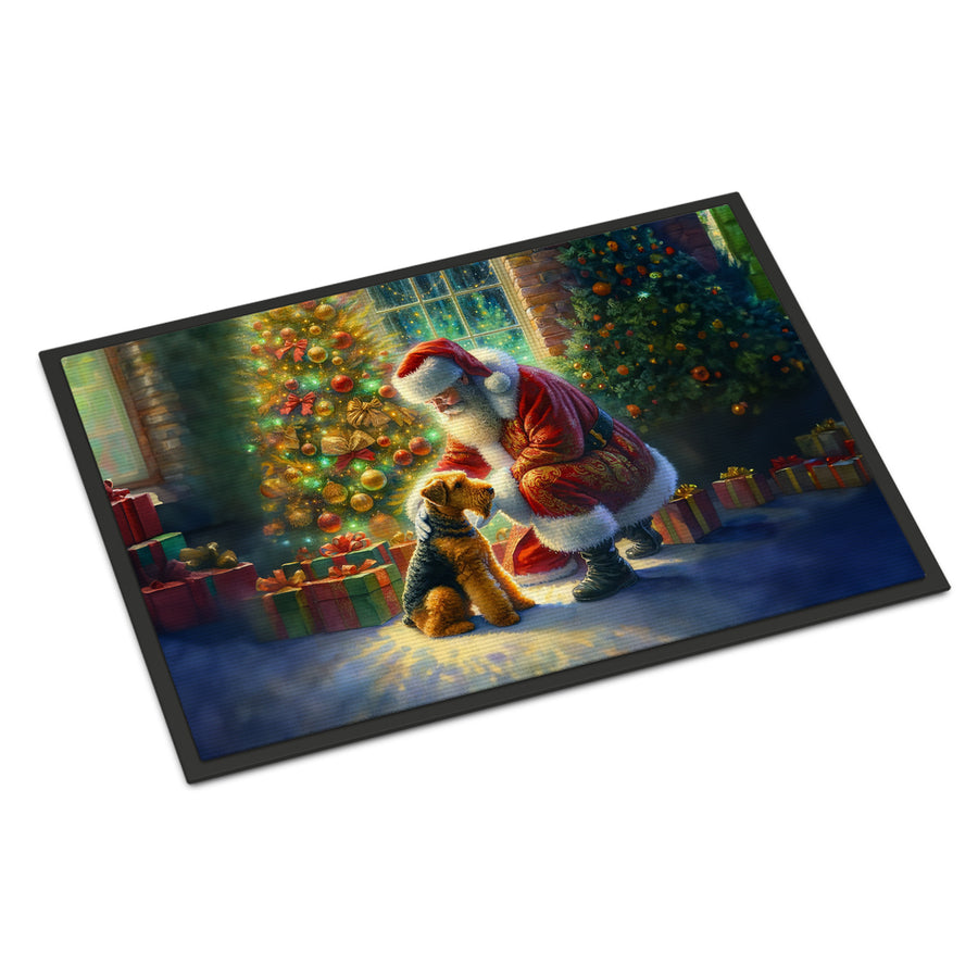 Airedale Terrier and Santa Claus Doormat Image 1