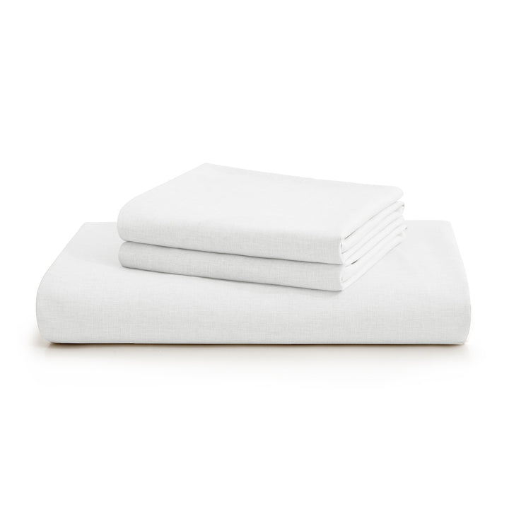 Solid Faux Linen Duvet Cover Set with Shams - Luxurious Comfort Image 12