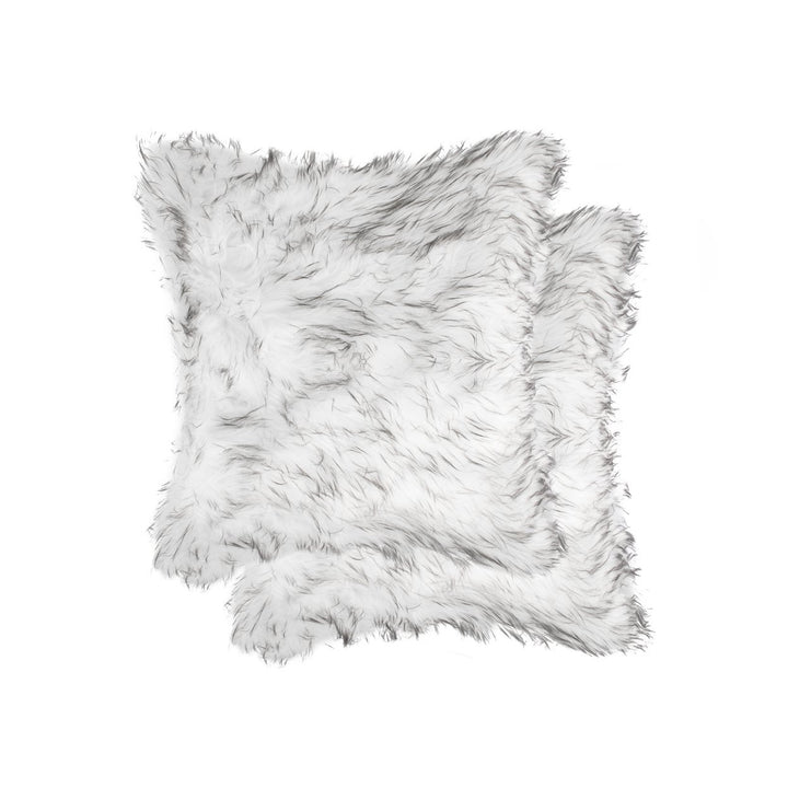 Luxe  Belton Faux faux Pillow  2-Piece  Gradient grey Image 1