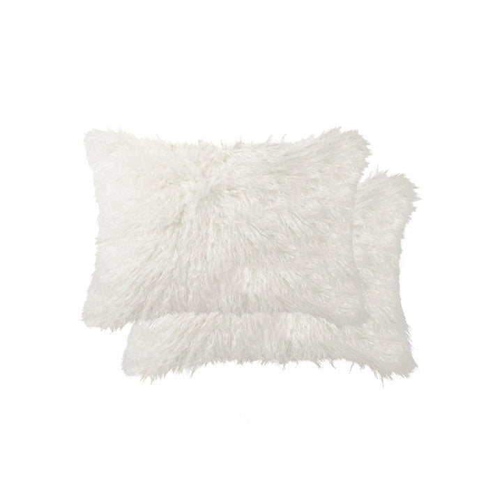 Luxe Belton Ivory Mink Faux faux Pillow 12x20 2-Pack Image 8