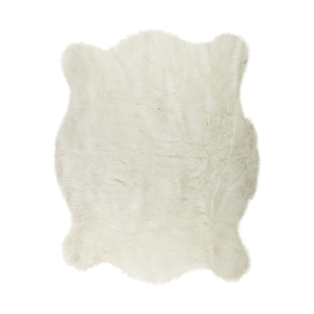 Luxe  Classic Faux Hide Rug  1-Piece  Polar bear Image 4