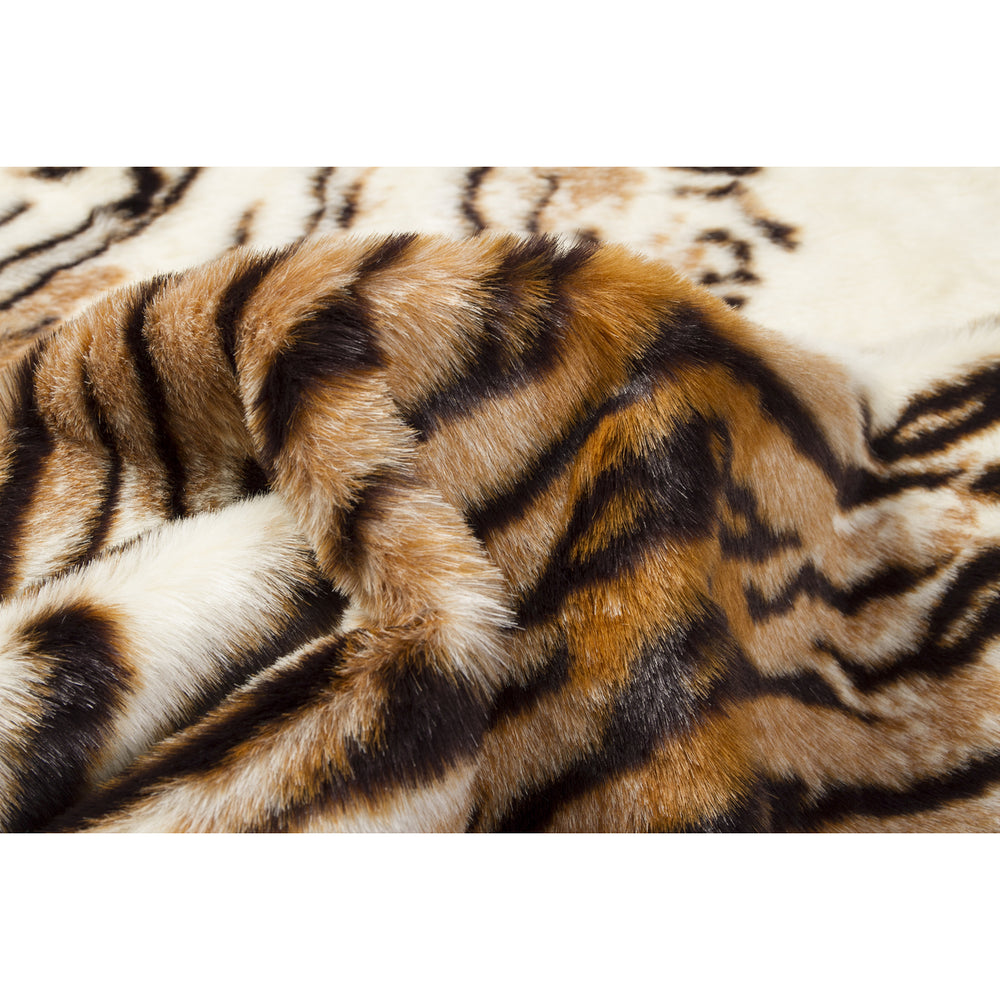 Luxe Faux Hide Rug Tiger 4x5 ft Faux Cowhide Throw Tyler Image 2