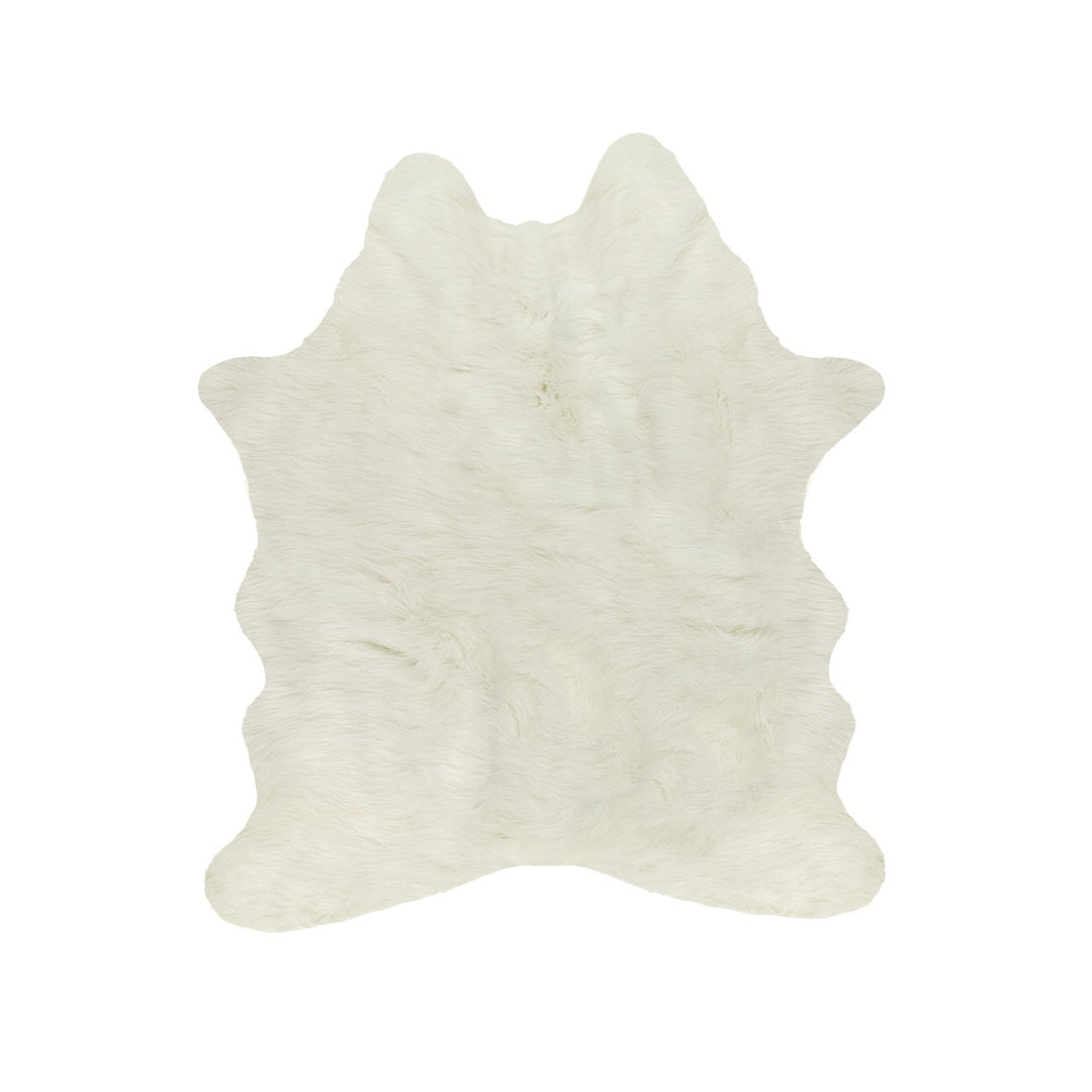 Luxe Faux Cowhide Rug 3ft Animal-Free Durable Soft Plush Design Image 1