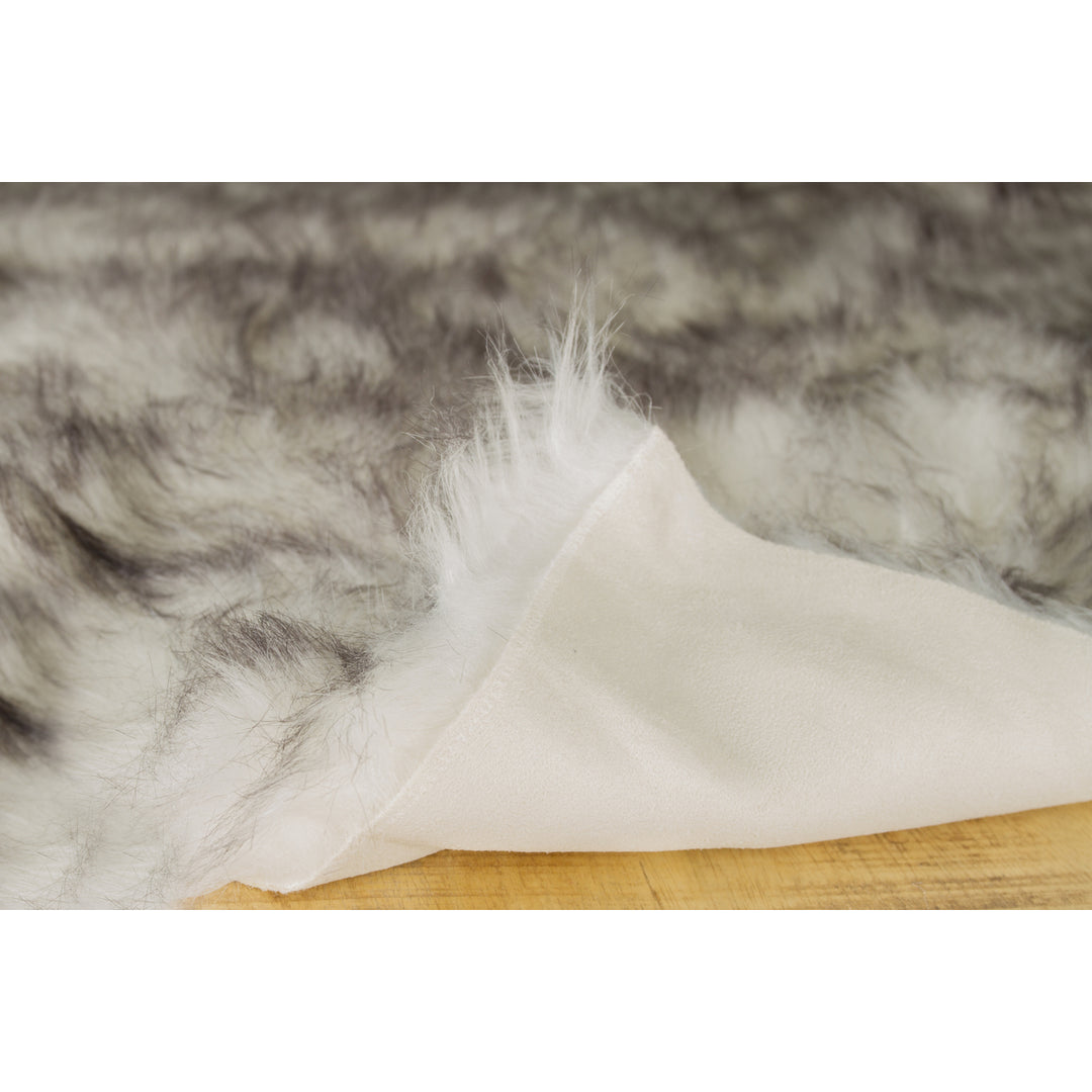 Luxe Gordon Faux Sheepskin Rug 2x3 Gradient Chocolate 1 Piece Image 7