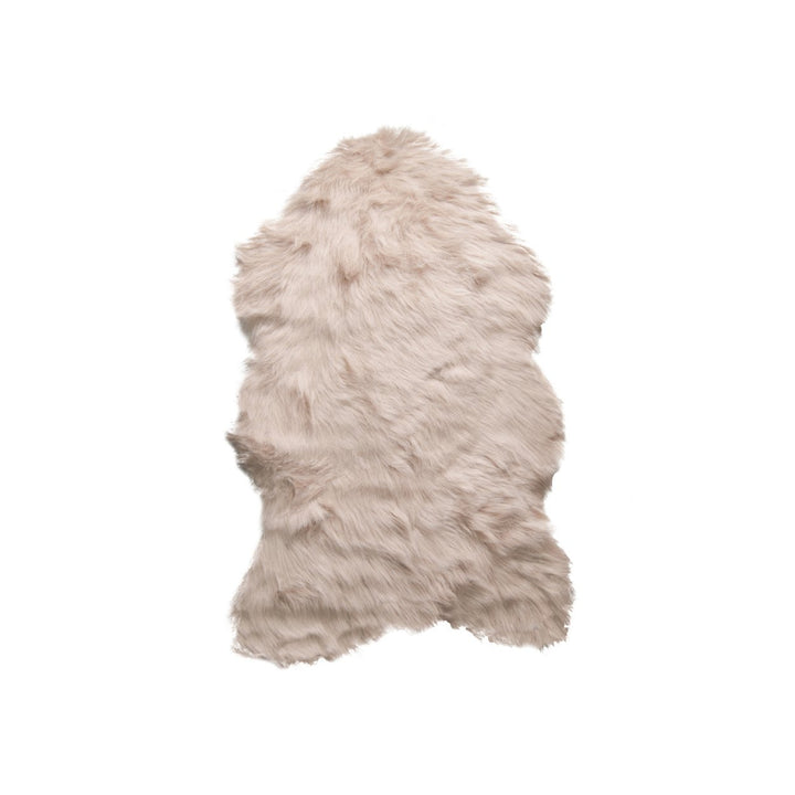 Luxe Gordon Faux Sheepskin Rug Tan 2x3 Feet 1-Piece Soft Texture Image 1