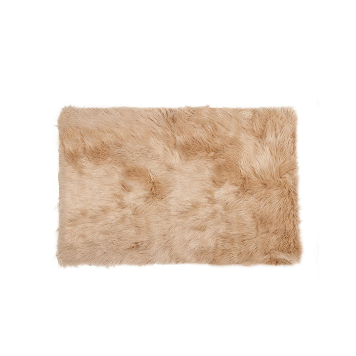 Luxe Hudson Faux Sheepskin Rug 5x8 Off White Rectangular 2" Image 1