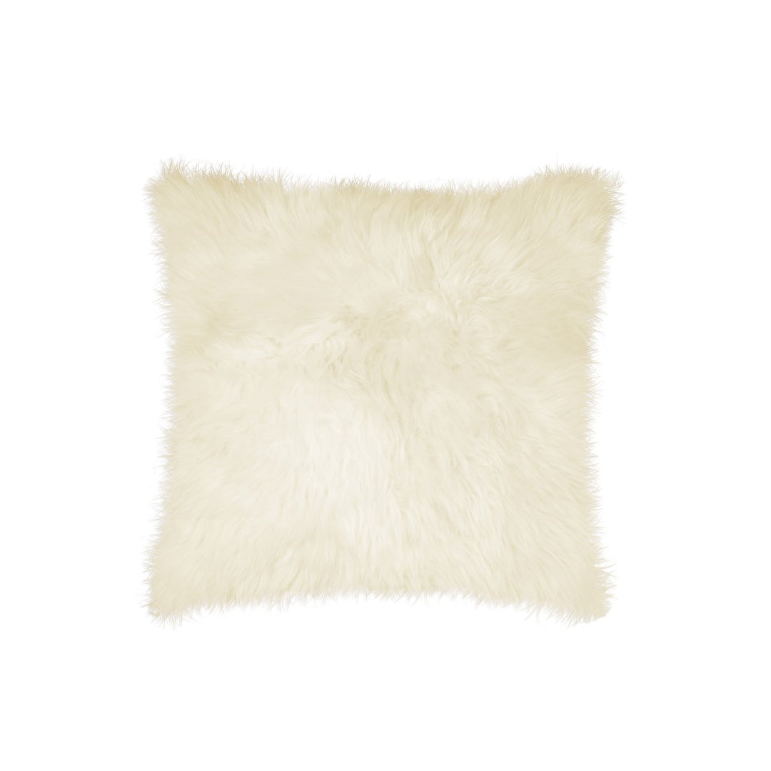 Natural Zealand Sheepskin Pillow Natural 18"x18" Image 1