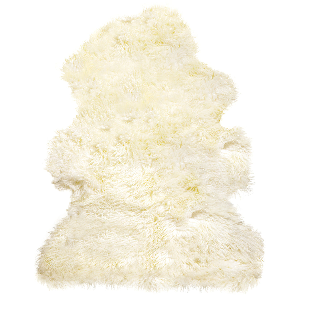 Zealand Sheepskin Curly Rug Natural 2 x 3 Soft Accent Image 1