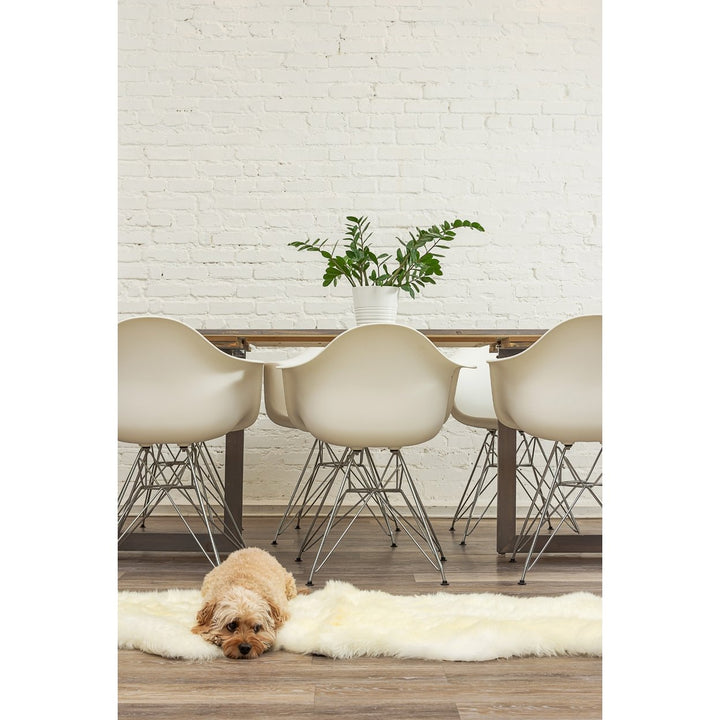 Natural Zealand Sheepskin Double Rug 2x6 White Hypoallergenic Soft Durable Image 5