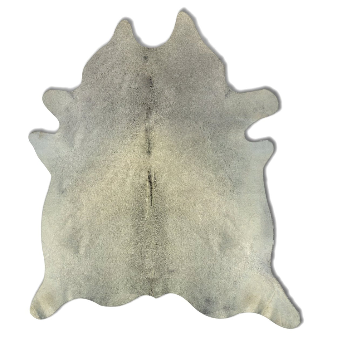 Kobe Cowhide Rug Light Grey 6x7 Natural 1-Piece Authentic Rug Image 1