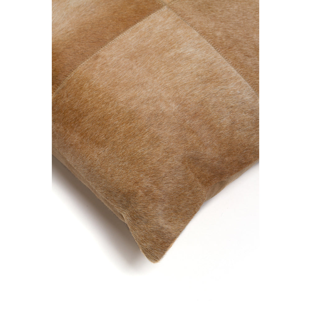 Natural Torino Cowhide Pillow Tan 18"x18" Image 2