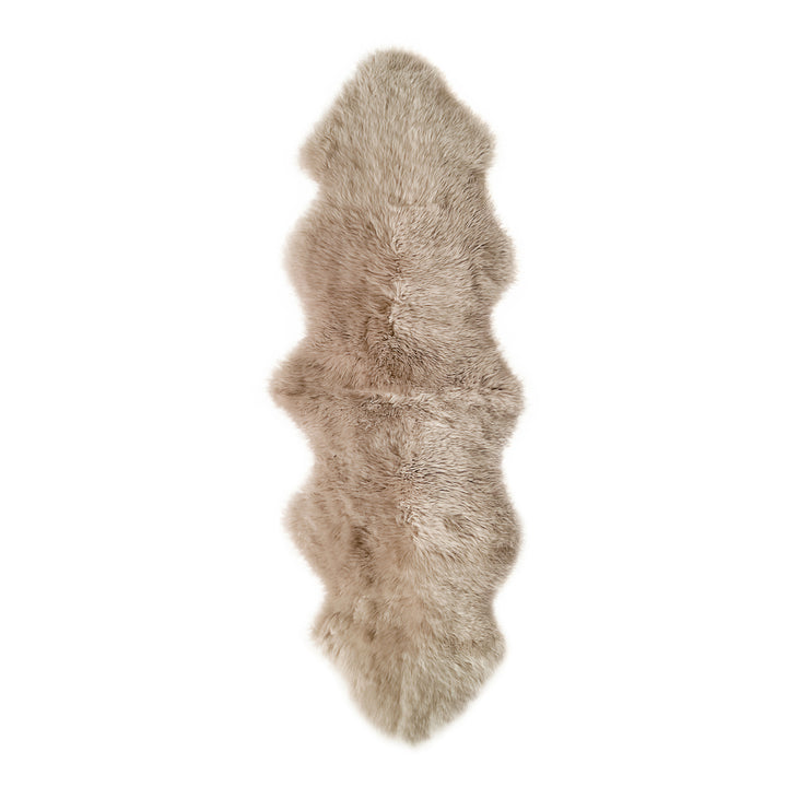 Natural Zealand Sheepskin Double Rug 2x6 Hypoallergenic Plush White Image 5