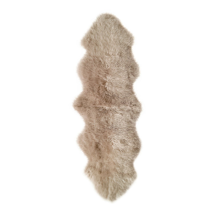 Natural Zealand Sheepskin Double Rug 2x6 Hypoallergenic Plush White Image 1