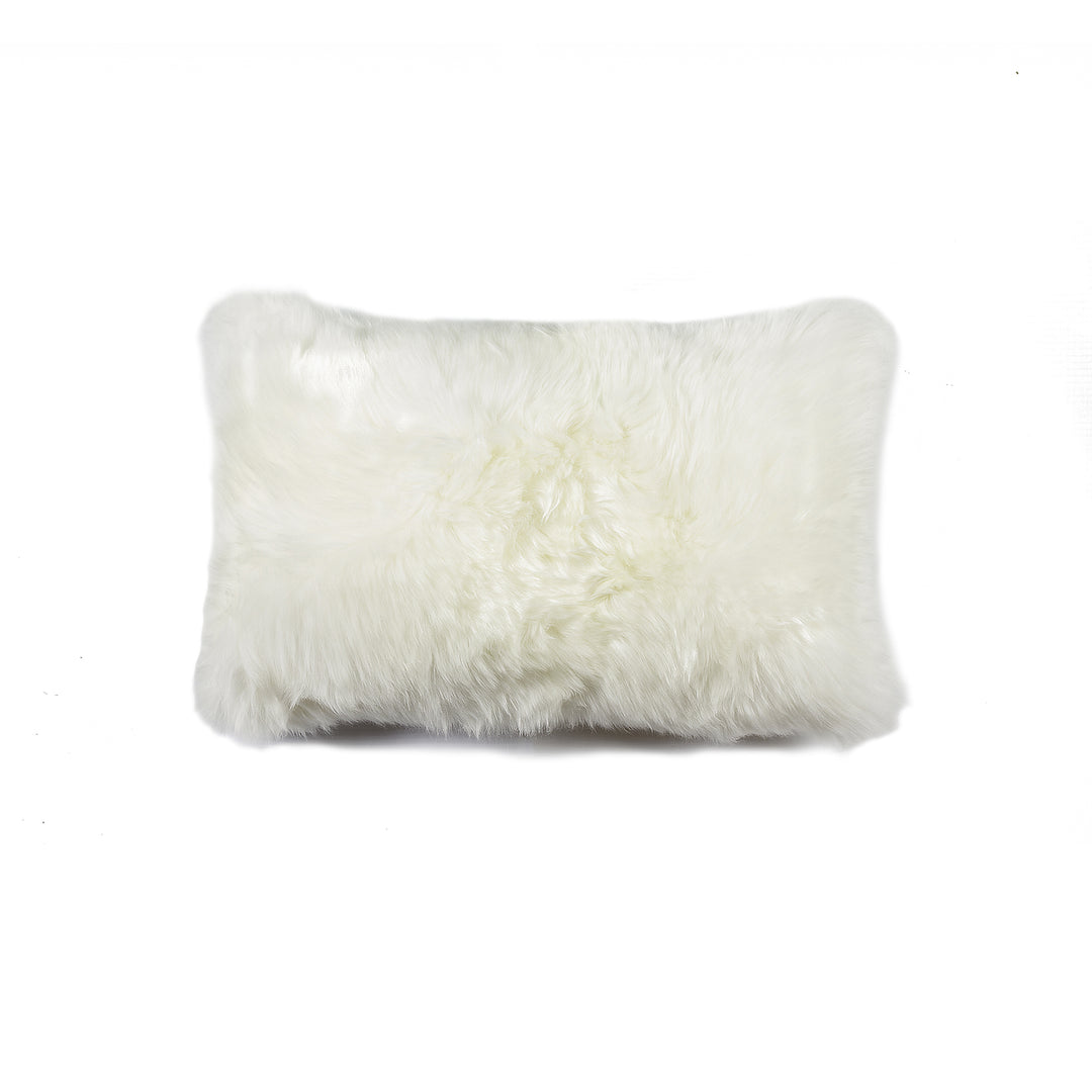 Zealand Sheepskin Pillow Gray 18x18 Natural 100% Sheepskin 1-Piece Image 6