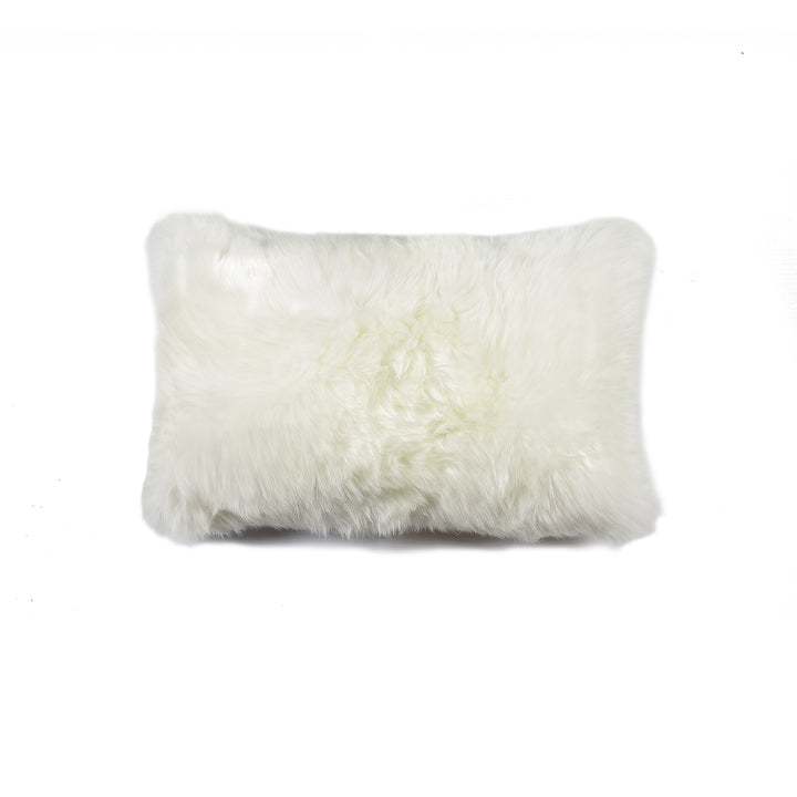 Zealand Sheepskin Pillow Gray 18x18 Natural 100% Sheepskin 1-Piece Image 6