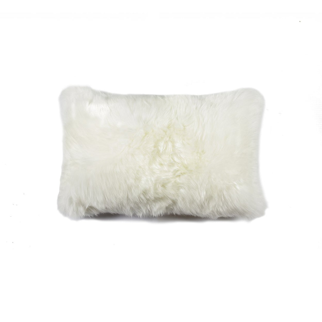 Zealand Sheepskin Pillow Gray 18x18 Natural 100% Sheepskin 1-Piece Image 1