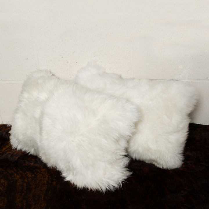 Natural Zealand Sheepskin Pillow 2-Pack 12x20 Natural Soft Decorative Cushion Image 3