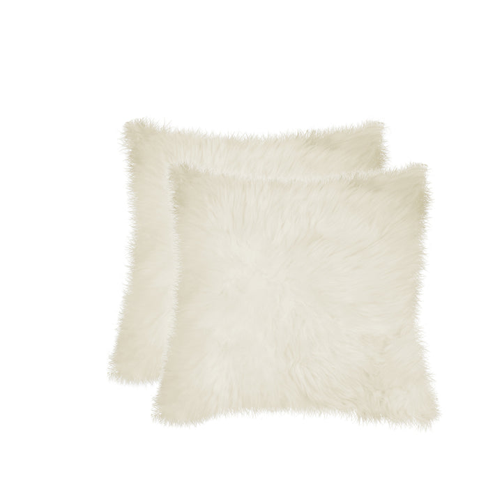 Natural Zealand Sheepskin Pillow 2-Pack 12x20 Natural Soft Decorative Cushion Image 6