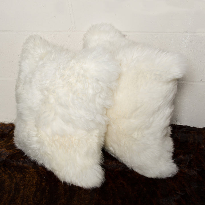 Natural Zealand Sheepskin Pillow 2-Pack 12x20 Natural Soft Decorative Cushion Image 9