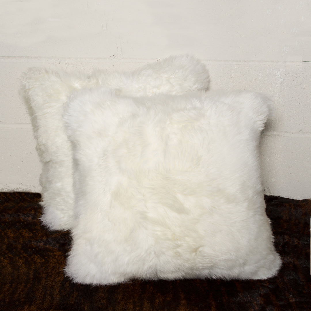 Natural Zealand Sheepskin Pillow 2-Pack 12x20 Natural Soft Decorative Cushion Image 11