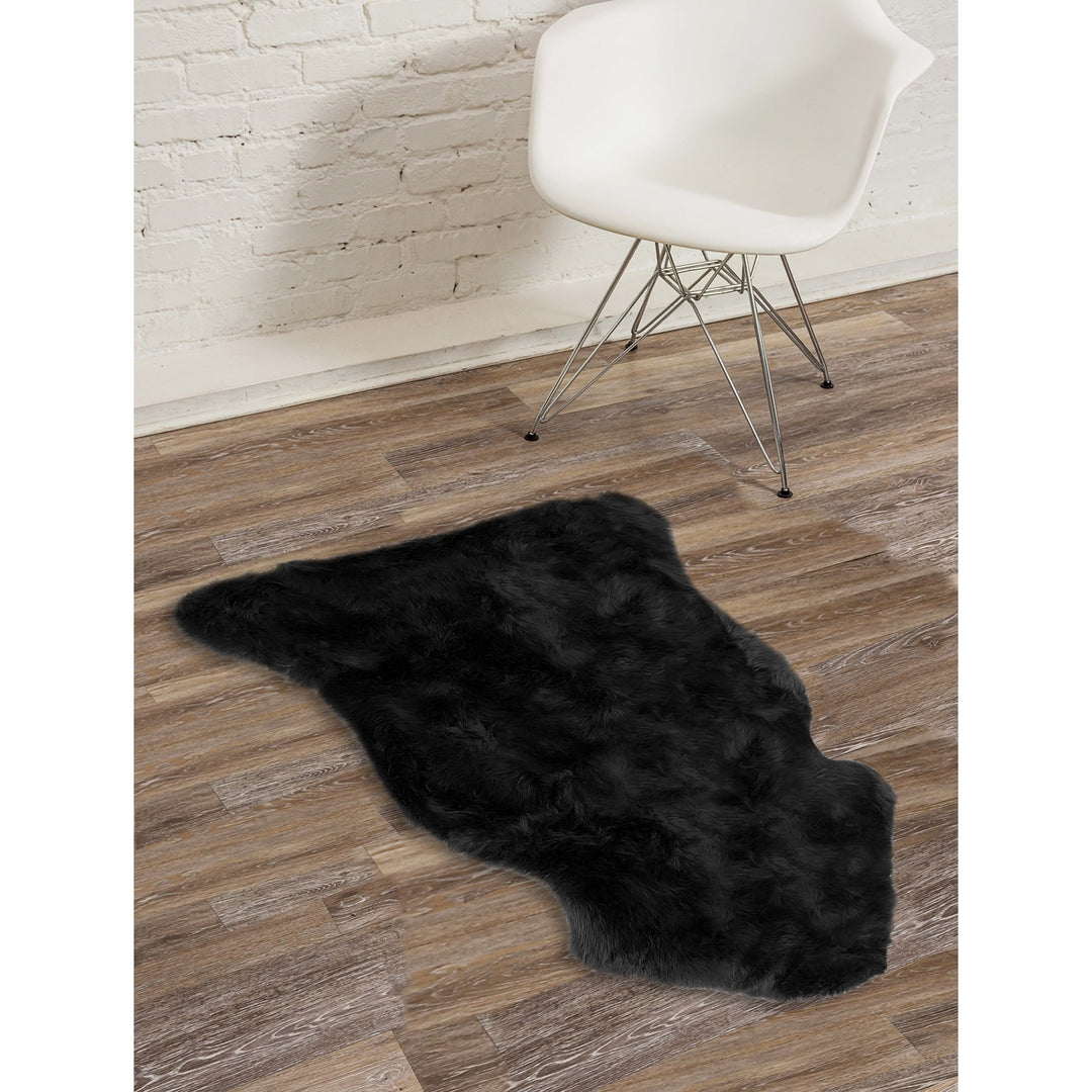 Zealand Sheepskin Single Rug 2x3 Natural Color Hypoallergenic Soft Plush Image 5